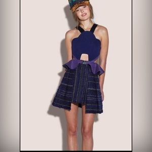 Three floor dress purple prom